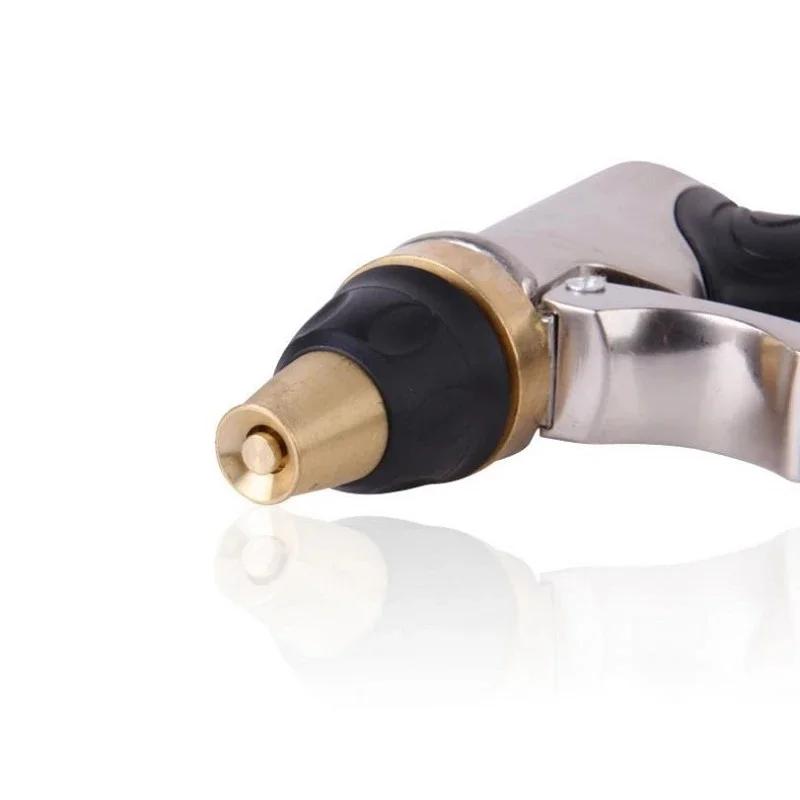 Water Sprinkler Chrome Car Water Gun Water Guns Garden Hose Nozzle Brass Watering Gun Flush Home High Pressure Cleaning Tool