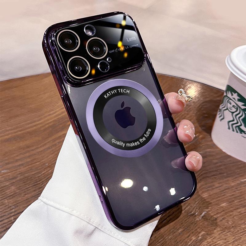 

Прозрачный акриловый чехол для телефона Magsafe с логотипом и отверстиями для Iphone 12 13 14 Pro Max, твердый чехол с полной защитой камеры