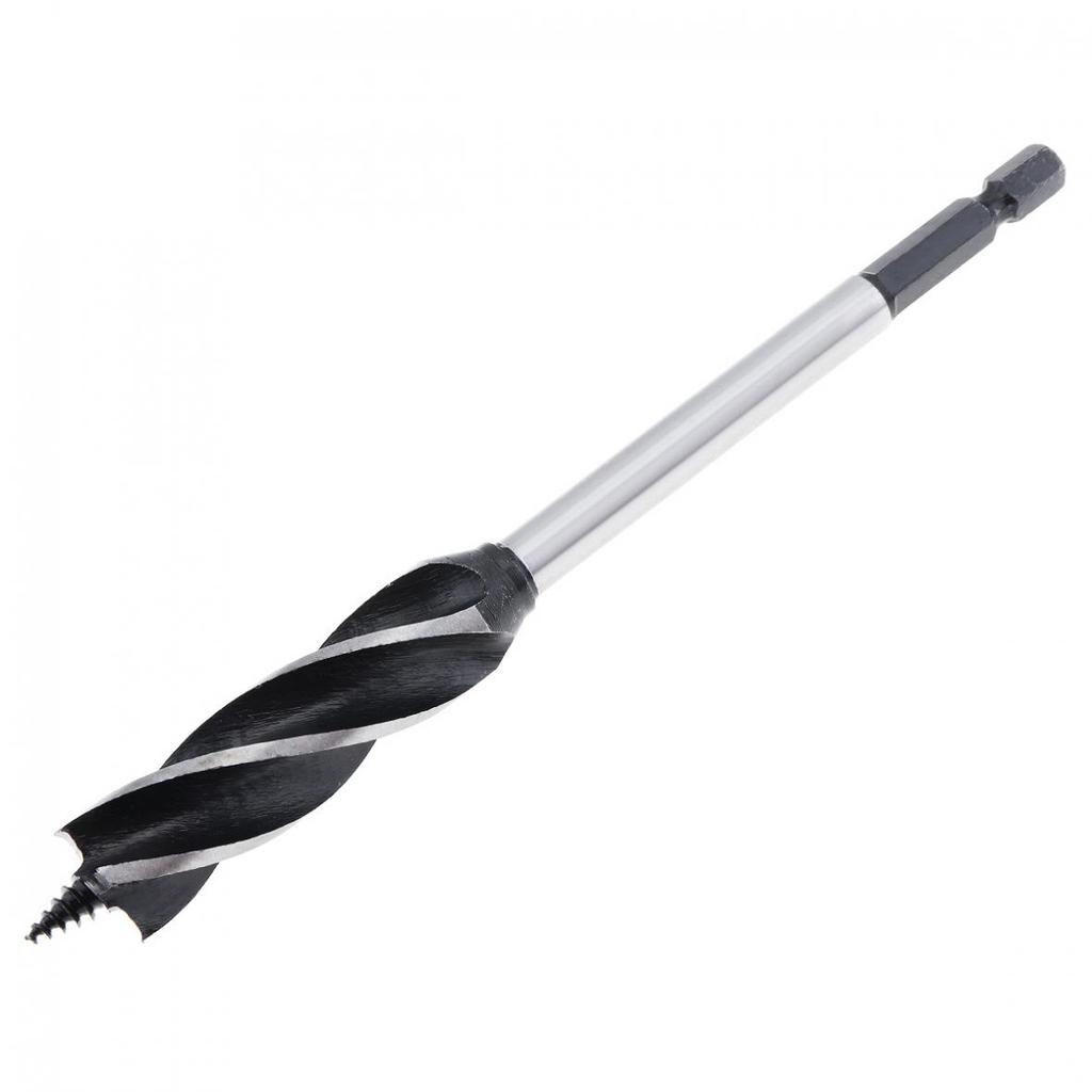 Four-Slot Four-Blade Woodworking Hole Drill Woodworking Opening Silver 15x165mm Four-Slot Four-Blade Woodworking Hole Drill Woodworking Opening Silver 15x165mm
