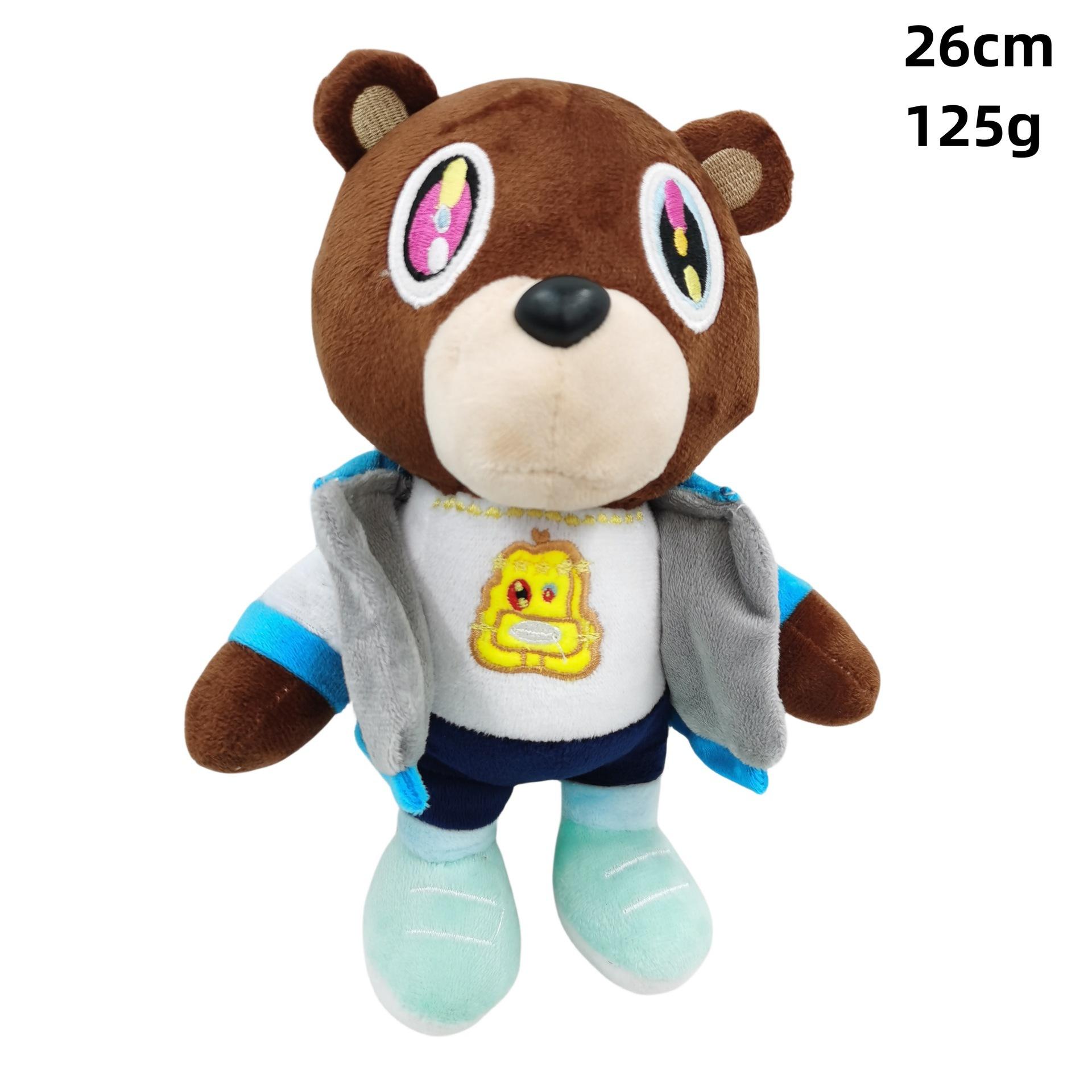 Новая кукла Kanye Teddy Bear Teddy Bear Kanye Same Plush Toy Doll 26cm