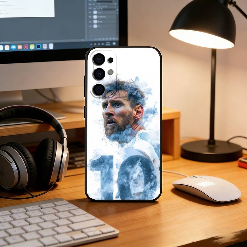 Custodia per Telefono Lionel Messi Silicone Nero Morbido Per Samsung S25,S24,S21,S22,S23,S30,Ultra,S20,Plus,Fe,Lite