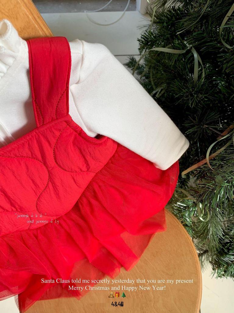 Jenny Kids Winter Mesh Dress: 2025 Stylish Christmas & New Year Outfit for Baby Girls