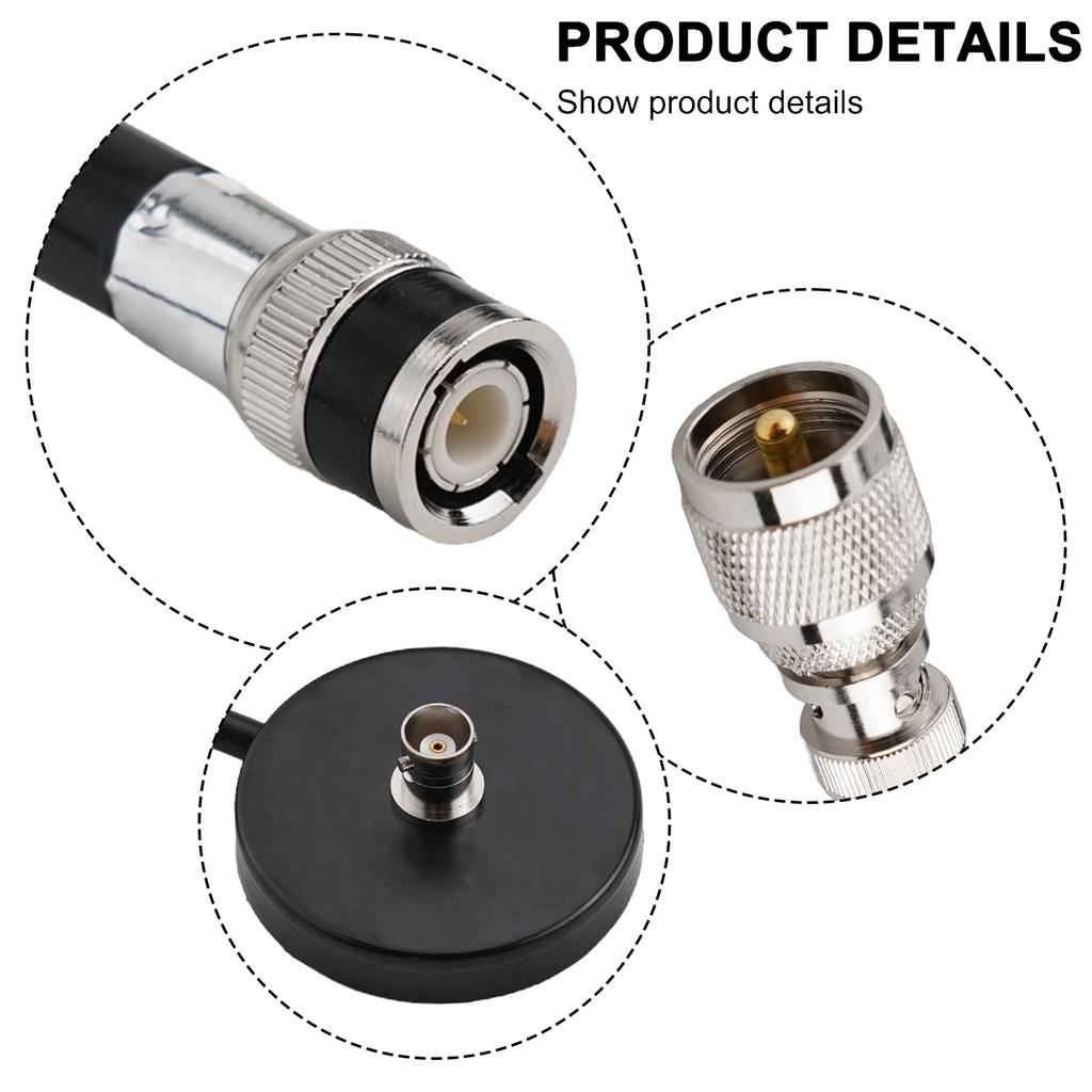 Coaxial Cable Antenna Extension Pole Chassis High Quality RG58 BNC Soft Magnetic Connect To Radio Extension Cable High Gain