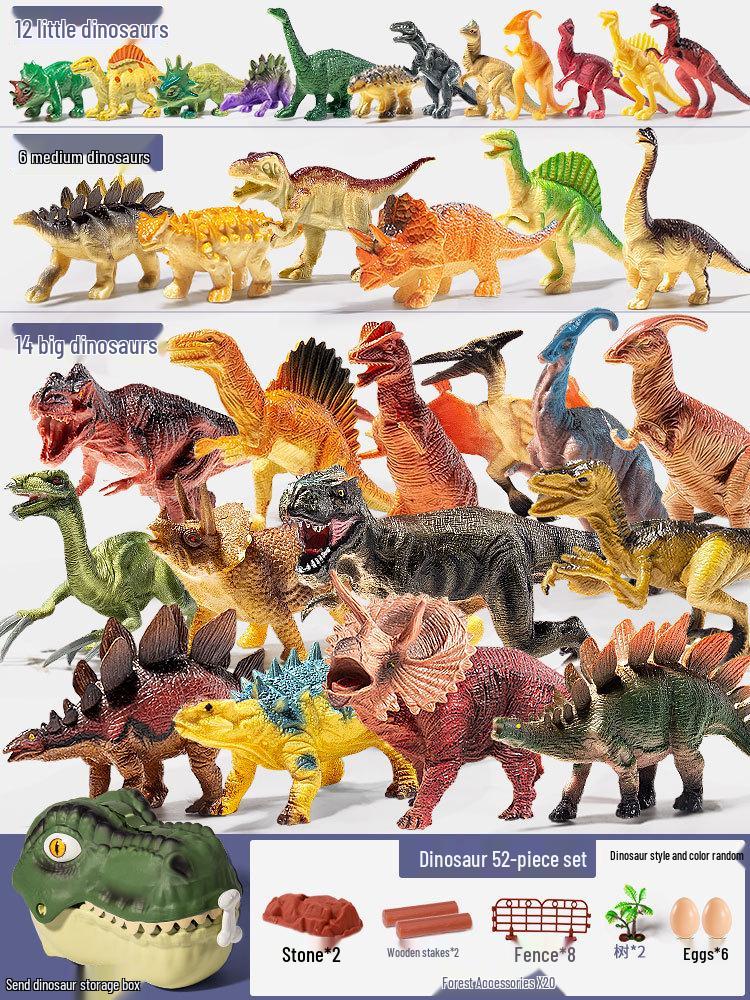 Weiche Dinosaurier-Spielzeuge für Kinder - Triceratops & Tyrannosaurus Rex Tierfiguren Set
