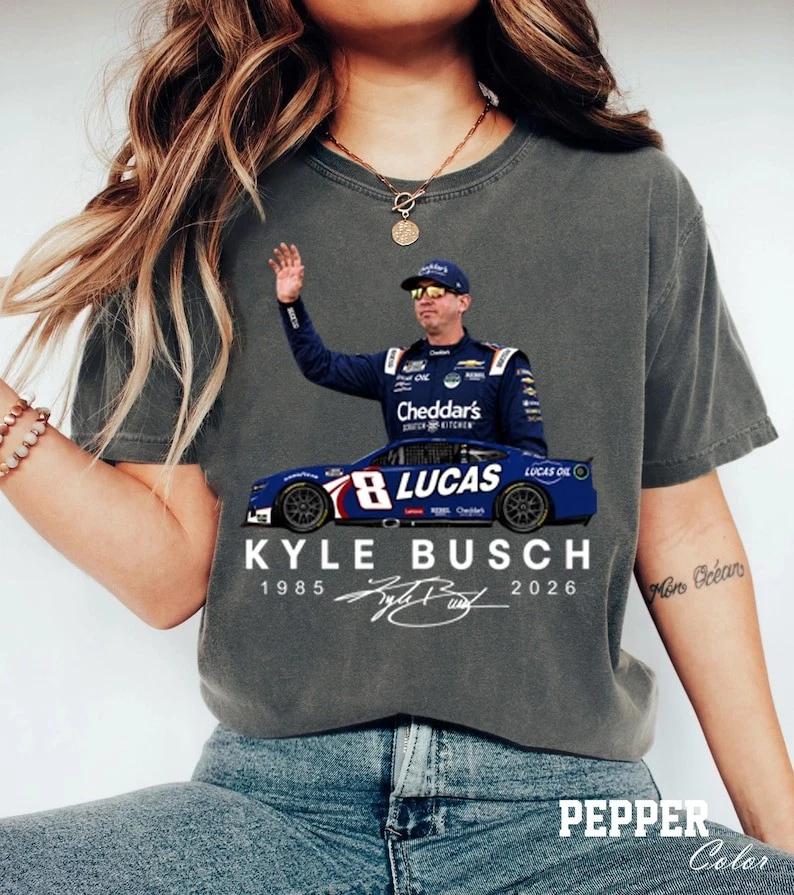 Kyle Busch RIP Rowdy Memorial T-Shirt 1985-2026 NASCAR Racing Fan Tee XS