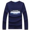Korean Men's Trendy Autumn Long-Sleeve Letter Print T-Shirt