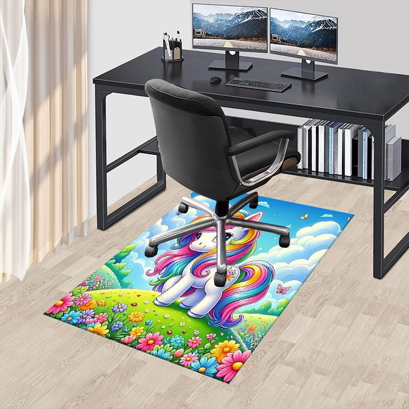 1PC Unicorn Flowers Extra Large Non Slip Floor carpet, Office, family, bedroom, Studio Large Area Rug Indoor Rugs