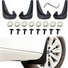 4PCS Car Mud Flaps, Black Mud Flaps Splash Guards, Front Rear Mud Flaps Splash Guards, No Drilling Mudguards Fenders Car Exterior Accessories
