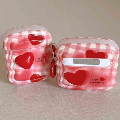 Ins rote Liebe 3D Herz Cartoon paar drahtlose Bluetooth Ladebox für Apple Airpod 3 Pro 2 2. 1 süße Kopfhörer Fall Abdeckung