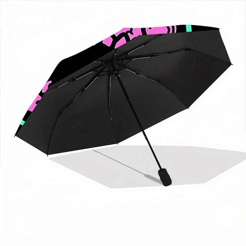 1pc Skull Lightning Automatic Open/Close Umbrella, Portable Folding Umbrella for Travel, Themed Events, It is suitable as a gift for various festivals