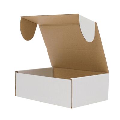 50pcs Carton 6 X 4 X 2 " Corrugated Paper Boxes Corrugated Mailers White Cardboard Shipping Boxes