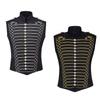 Gilet Medievale Gotico Steampunk di Halloween Costume Cosplay da Uomo Vintage Punk Capospalla Feste a Tema