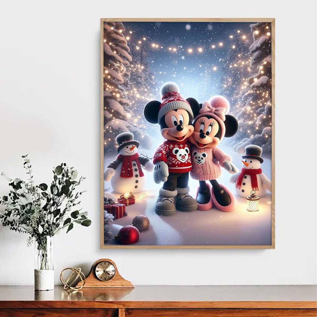 DIY Diamond Painting Minnie Mickey Cross Stitch Kit Mosaic Art Diamond Painting Full Circle Diamond Home Decoration