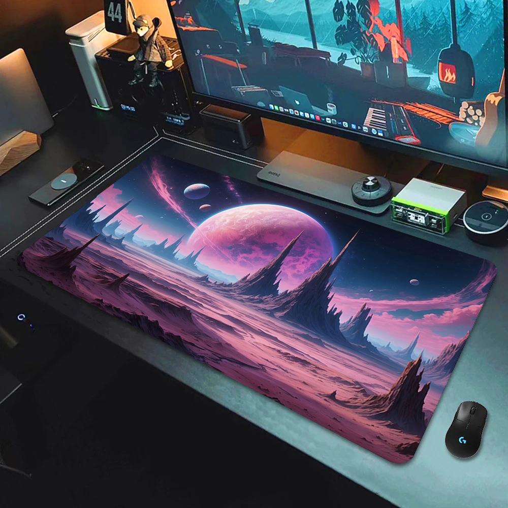 

Fantasy Cherry Blossom Tree Mouse Pad Large Computer Keyboard Pads Anime Game Mousepad Game Mats Amazing Landscape XXL Desk Mat 600x300x2mm