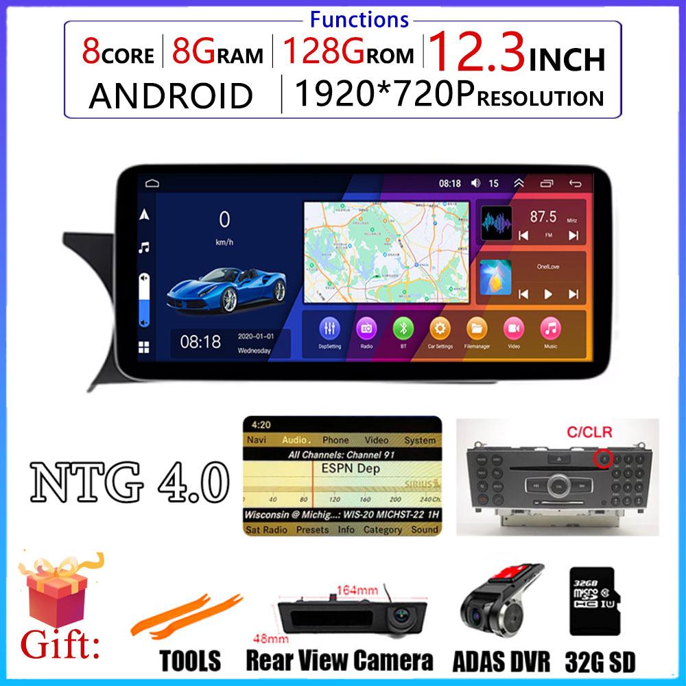 Android OS 12.3'' For Mercedes W204 W205 X253 W446 2007 - 2018 4G WIFI IPS Screen Car Stereo GPS Navigation Auto Radio