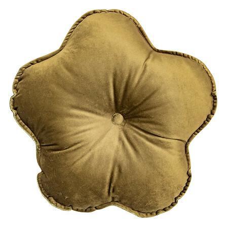 Flower Velvet Brown Decorative Pillow In The Shape Of A Flower