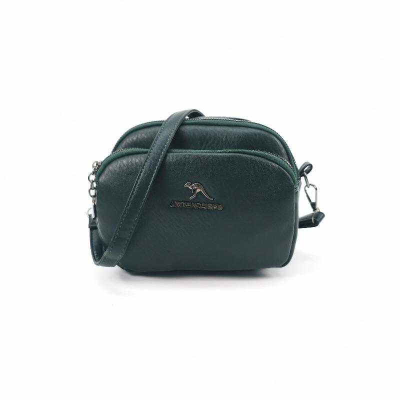 Women's messenger bag PU bag, retro style women's bag, threelayer shell bag, highend texture shoulder bag, fashionable mobile phone bag.