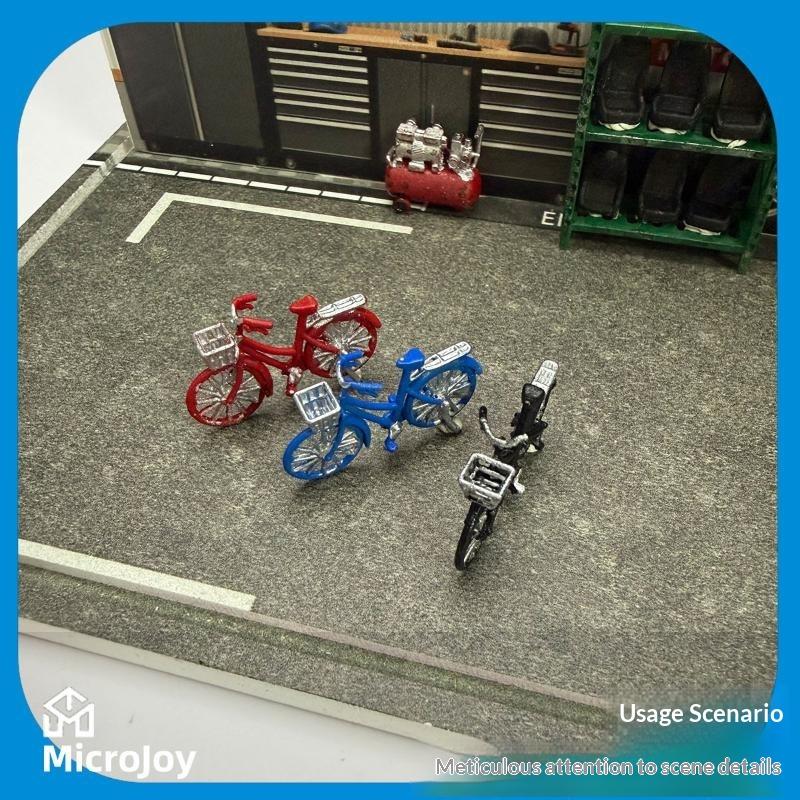 1/64 Bicycle Model Mini Vintage Bike Simulation Decor Miniature Scene Accessory For Diorama Sand Table Layout Hobby Collection