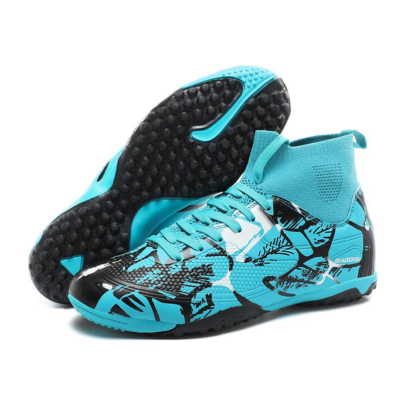 New football shoes large size non-slip men's and women's sports shoes broken nails college students indoor football game shoes