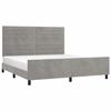 Maison Exclusive - Cadre de lit sans matelas gris clair velours