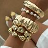 Metal Liquid Pleated Bracelet Bracelet Fashion Imitation Pearl Irregular Beaded Bracelet