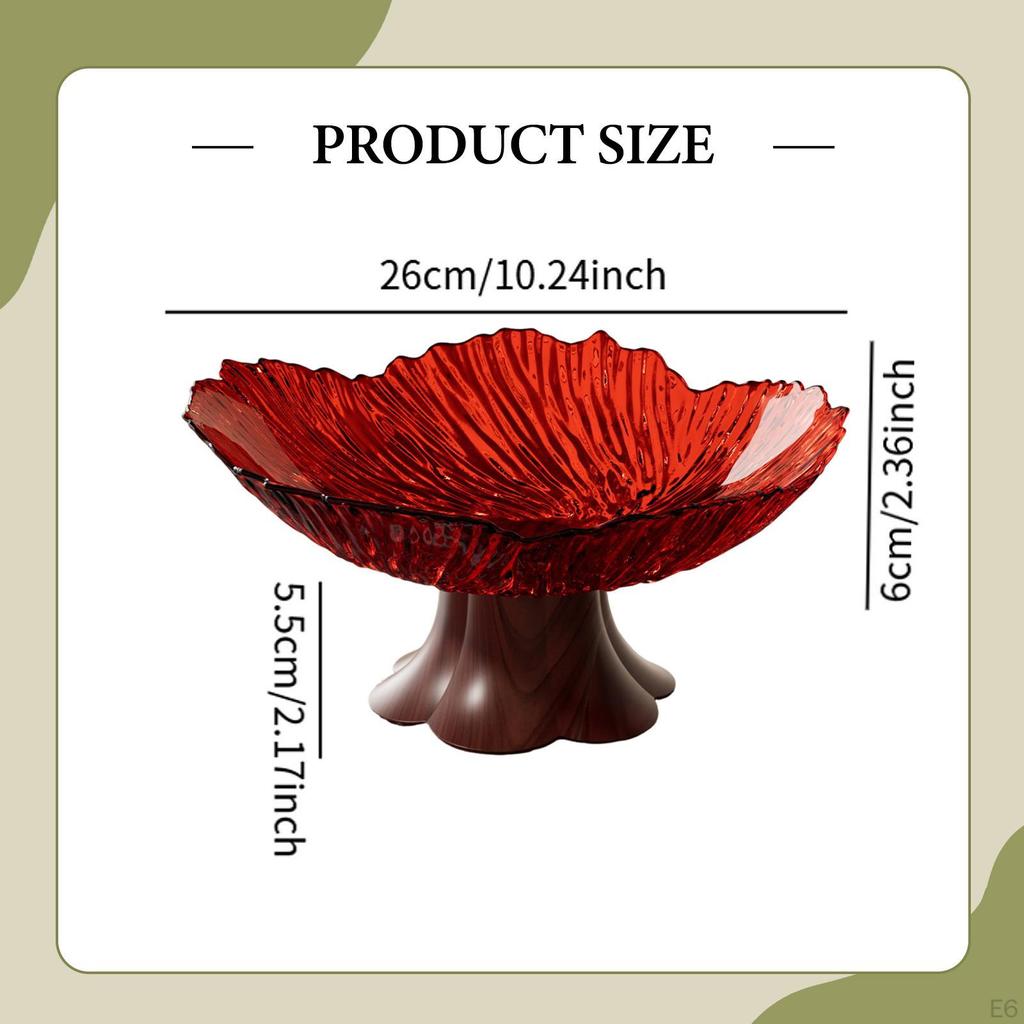 Pedestal Fruit Bowl Food Snack Storage Tray Decorative Multifunctional Holder for