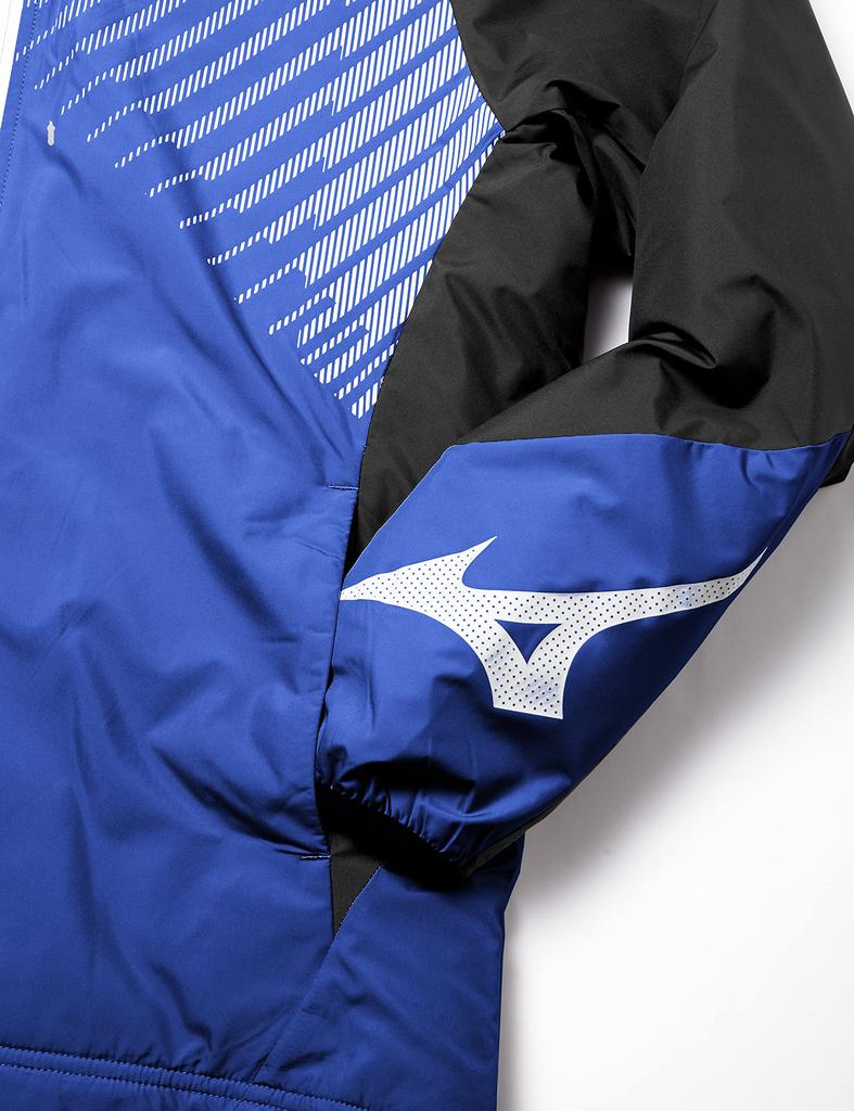 Mizuno Breath Thermo Light Warmer Surf Blue x Size XS Shirt, 62JE8505, Black, (Japan XS)