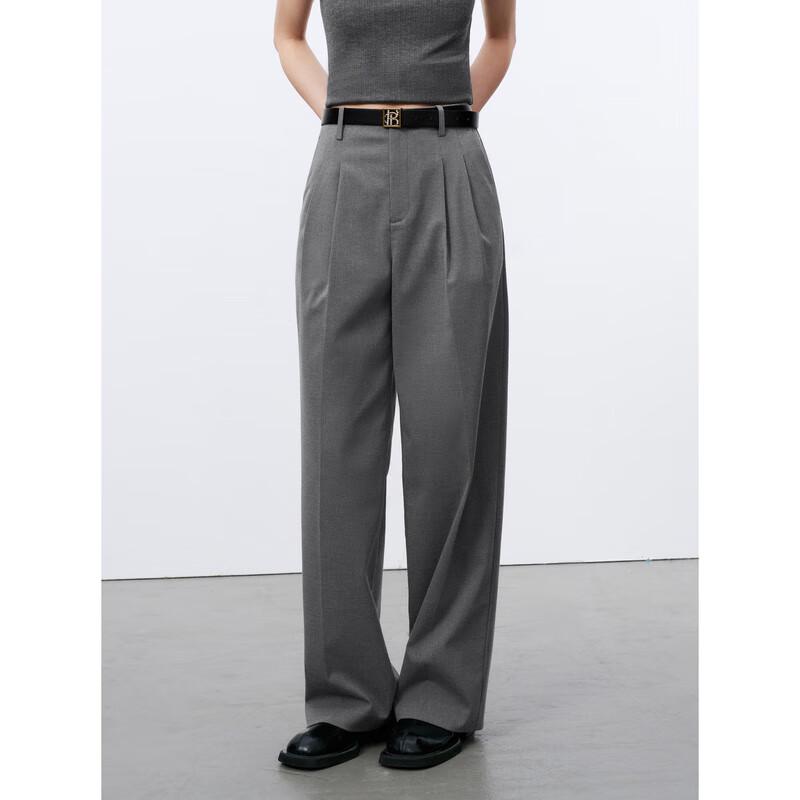 PEACEBIRD Women's Pleated Wide-Leg Casual Pants