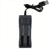 Universal 18650 Lithium Battery Charger 1/2 Slots Rechargeable Battery Charging Adapter for Flashlight Laser Devices Home Use