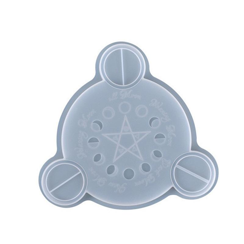 Silicone Moon Phase Candle Holder Resin Casting Mold Epoxy Mould Craft DIY