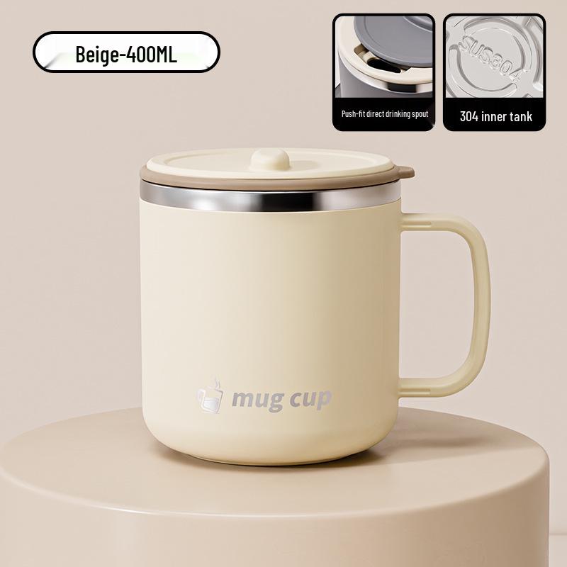 304 Stainless Steel Kids' Water Cup with Lid, Portable Double-Layer Insulated Anti-Scald Mug for Home or Office