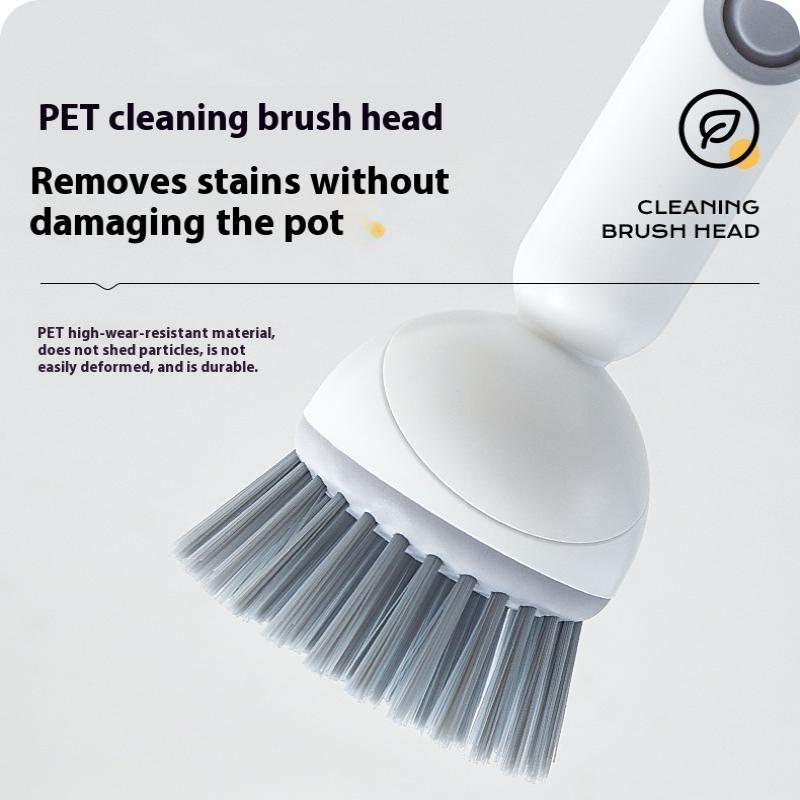 Küchenreinigungsbürste Langer Griff Kompakter Geschirr-Schüssel-Schrubber Für Geschirr Flüssigkeitsfüllbürste Für Esszimmer Küche Zuhause