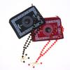 Islamic Prayer Mat Portable Travel Foldable Prayer Rug With Beads for Muslim Office Business Trip Worship