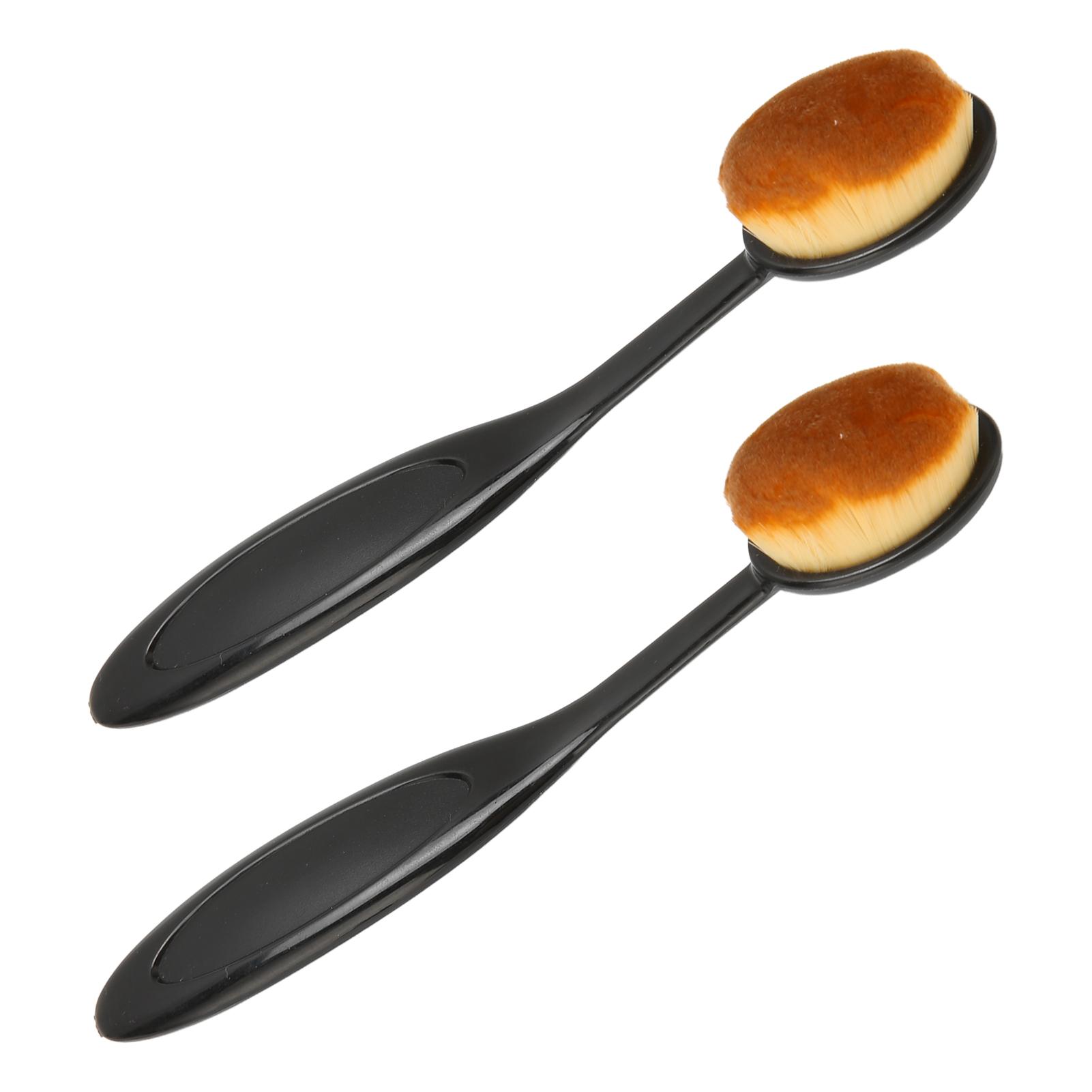

2pcs Foundation Brush Soft Hair Flexible Liquid Foundation BB Cream Makeup Brush Cosmetic Tool