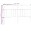 VidaXL White Metal Headboard 180 Cm 352663