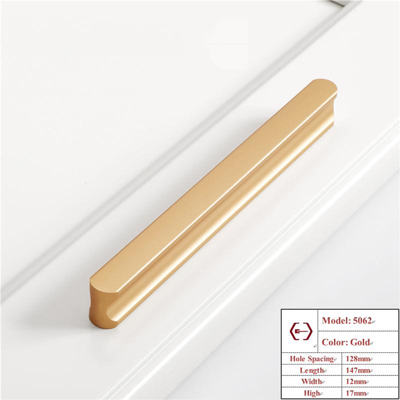 Hidden Furniture Handle Gold Black Gray Kitchen Cabinet Knob Wardrobe Drawer Pull Kitchen Extended Door Handle Accessories Knobs