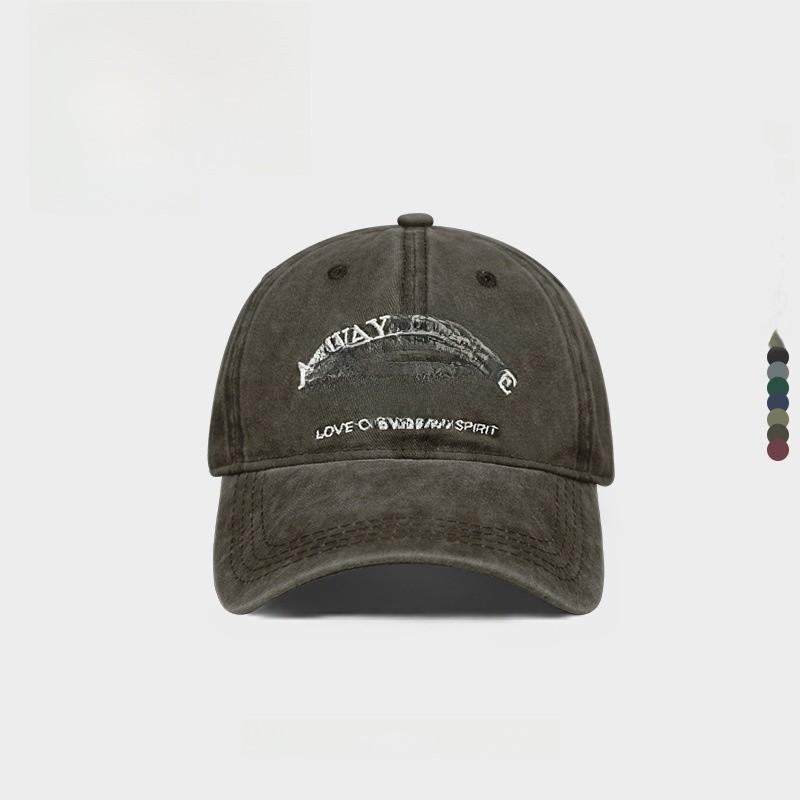 Retro Wash Cotton Baseball Cap With Wide Brim For Sun Protection And Unisex Style