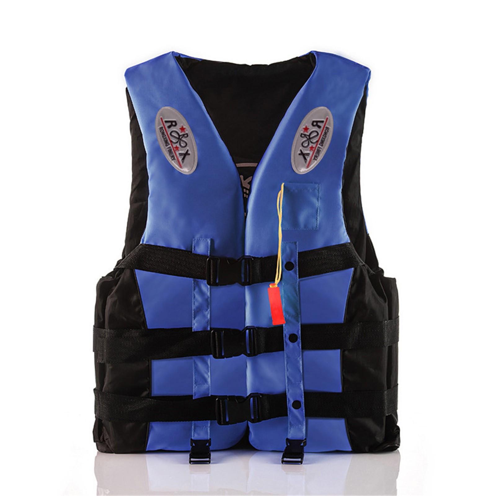

Спасательный жилет для взрослых, спасательный жилет, каяк, лыжная плавучесть, рыбалка, водный спорт S синий