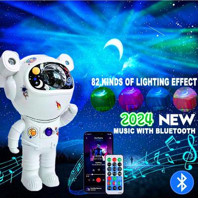 Bluetooth Astronaut Starlight Projector LED Bedroom Ambiance Night Light Aurora Moon Astronaut Bluetooth Speaker Accessories