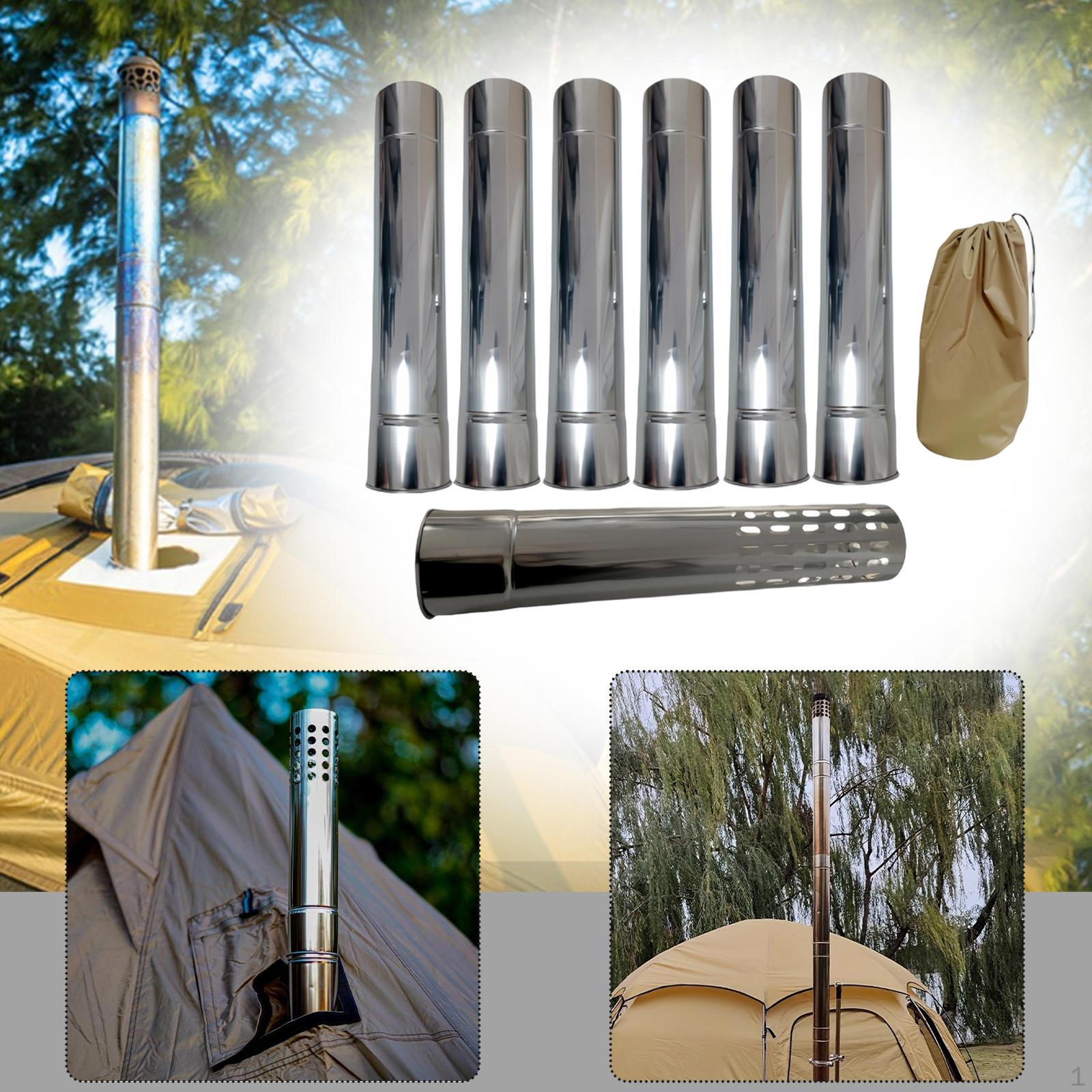 Прямые дымоходные трубы Выхлоп Быстрый нагрев Кемпинговая труба Противоожоговая для пешего туризма Наружный кемпинг