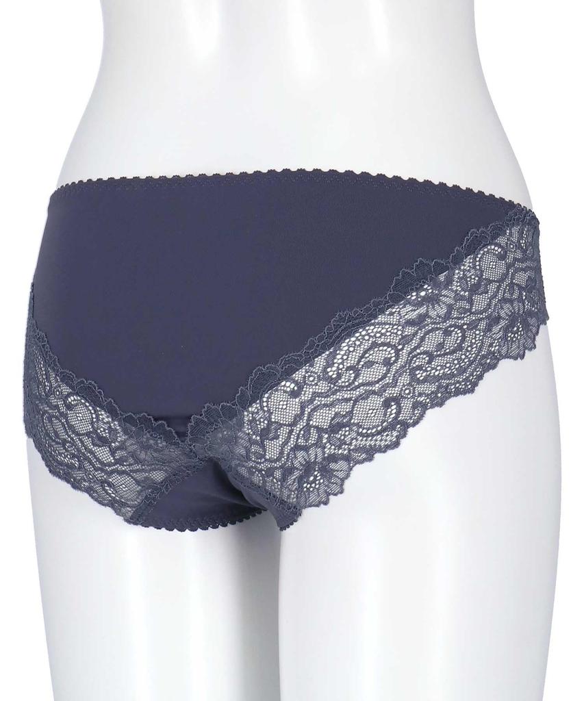 Amphi PYJ177 Shorts Pair with BYJ377 Stretchable Bare Jersey Fabric and Hem Visible Through Women's (KO) - (stylist 4U) - (back) (less Outerwear)