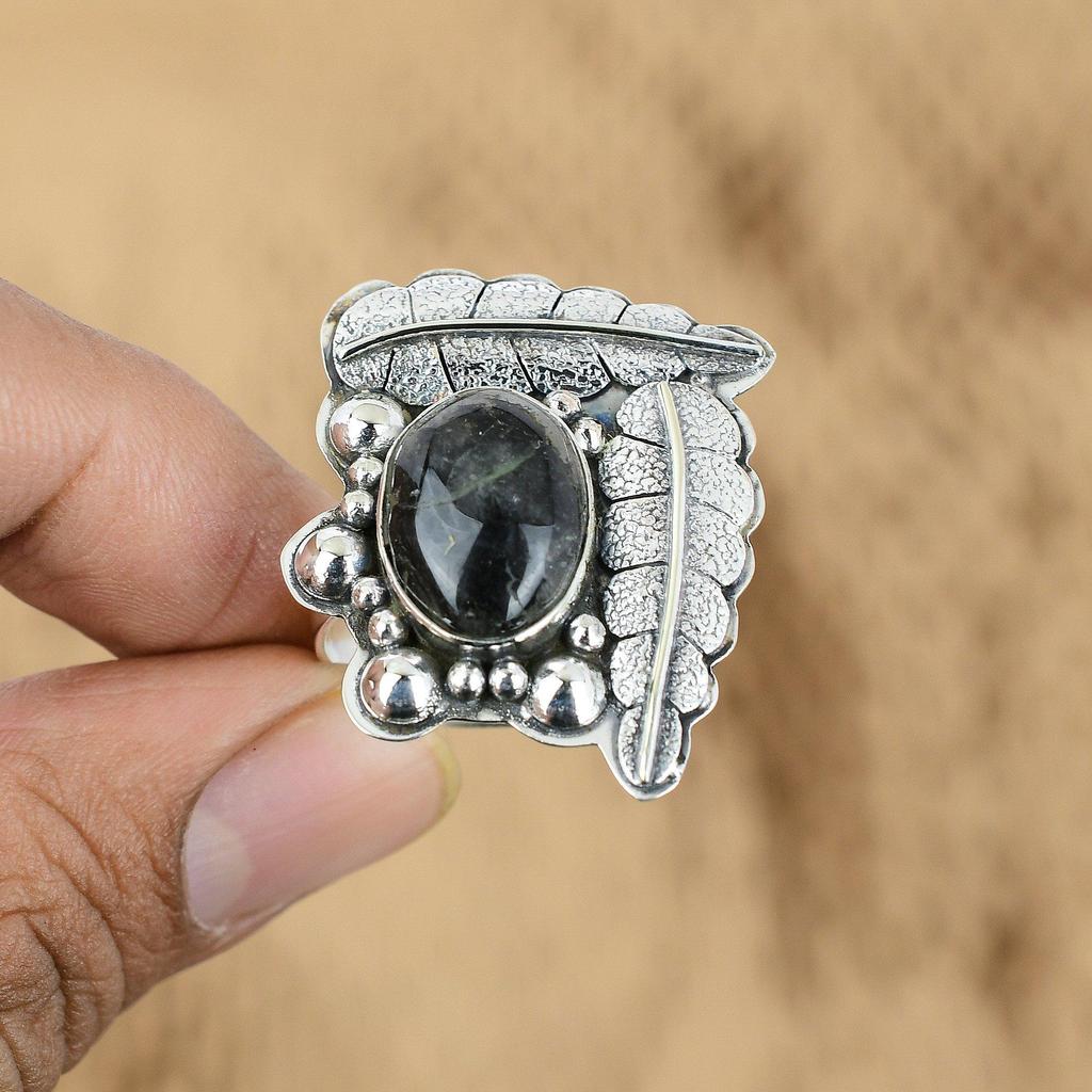 Mothers day Deal Garden Quartz Stone 925 Sterling Silver Statement Promise Ring