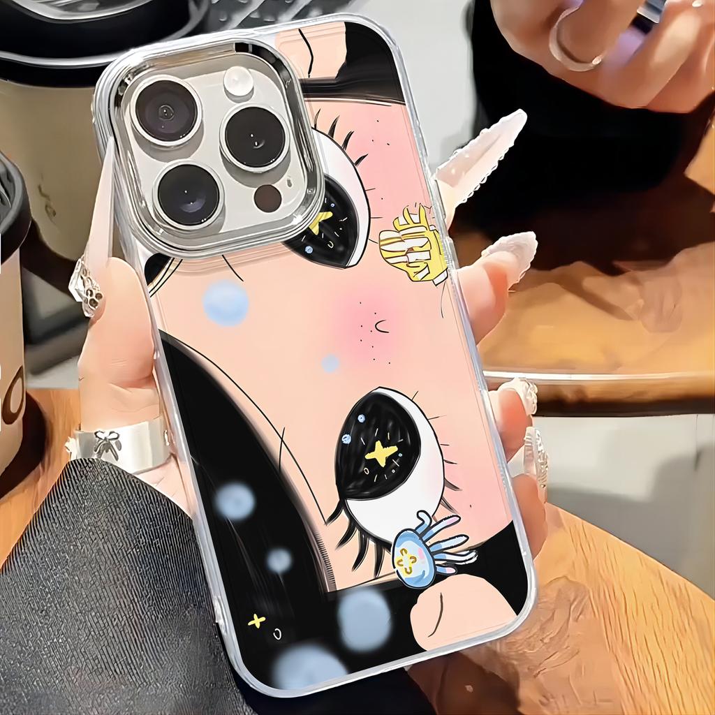 Cute Big Eyes Girl Phone Case for Vivo Y400 Y39 Y29 Y04 Y38 Y28 Y19S Y03 Y78 Y36 Y17S Y100 Y75 Y22S Y02 4G 5G Clear Soft Cover