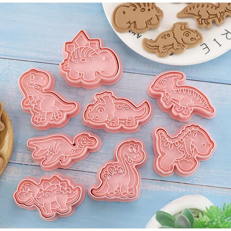 Dinosaur Stamp Cutters Molds 8pcs