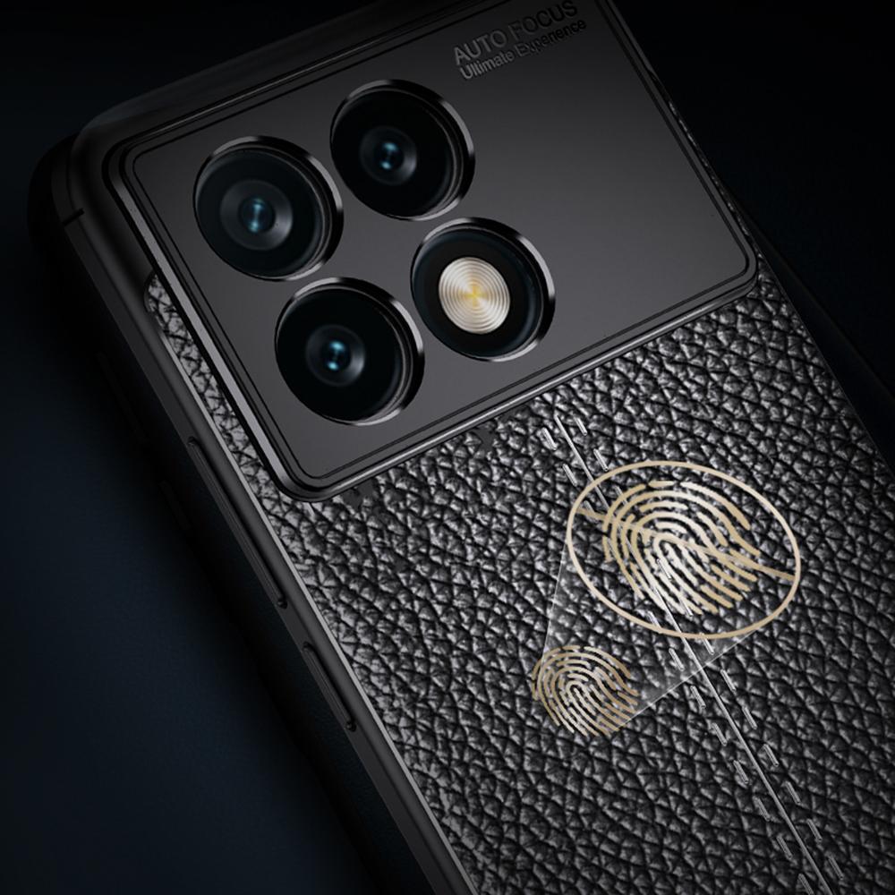 For Xiaomi Redmi K70E 5G/Poco X6 Pro 5G Case Anti-drop TPU Litchi Texture Cell Phone Cover
