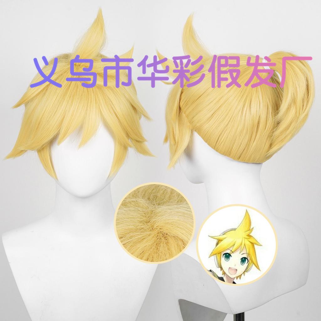 Anime Game Project Sekai Colorful Stage Cosplay Vtuber Ren Len Lolita Singer Blue Uniform Halloween Party Cosplay Dress Wig