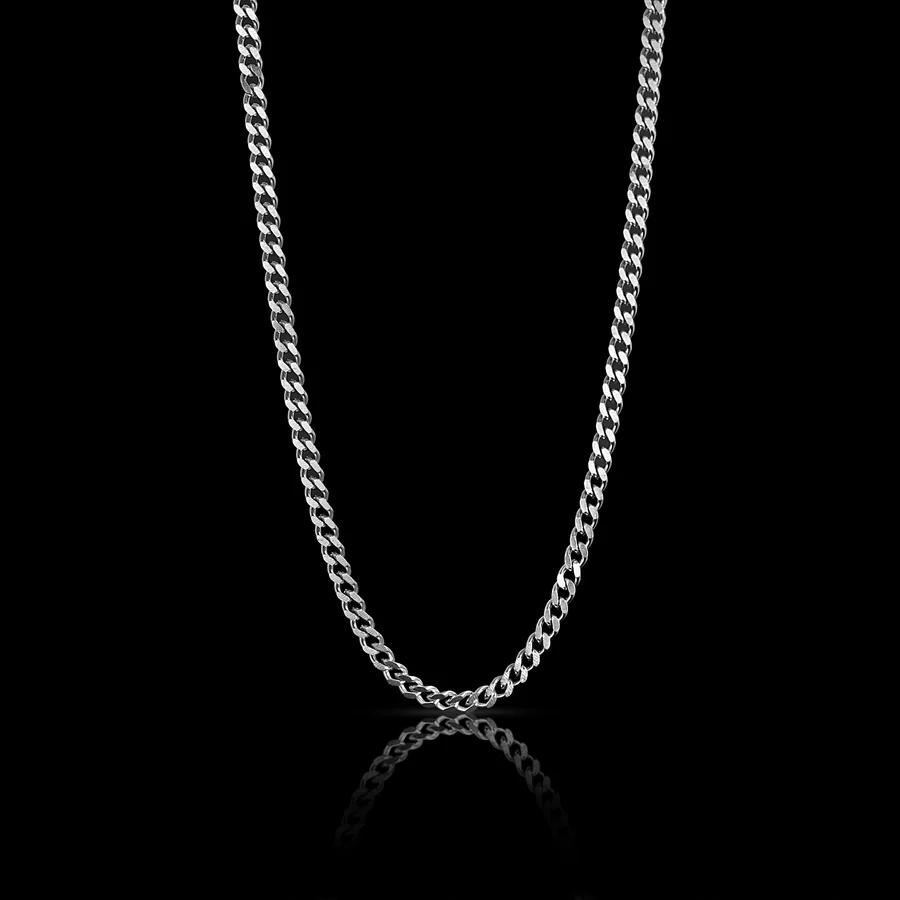 Silver Chain Men' Chain SILVER 925 5mm/50cm Armoured + FREE
