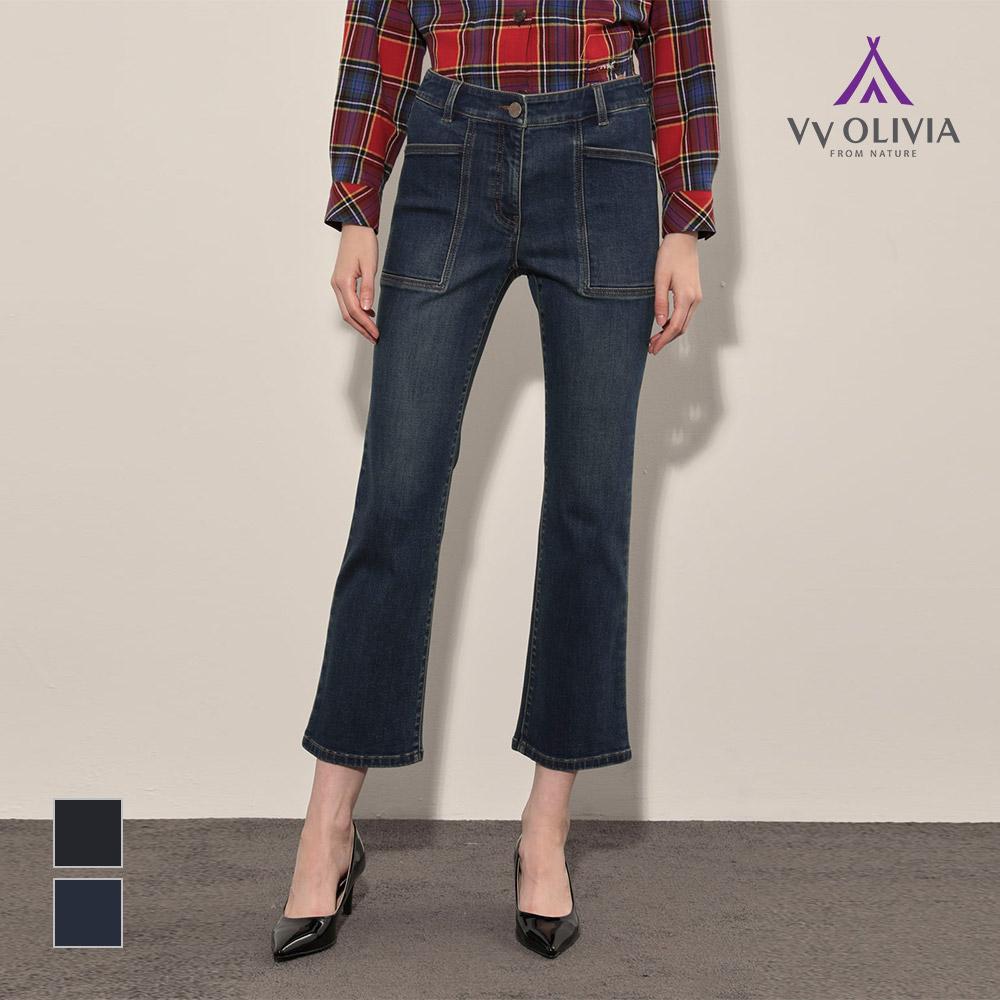 VVOLIVIA Slim Bootcut Denim Pants_Vvcmp4F7491