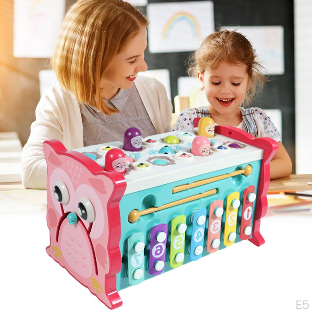 Educational Hammering Pounding Toy Shape Recognition Preschool Puzzle Drag Toys Fishing Game for