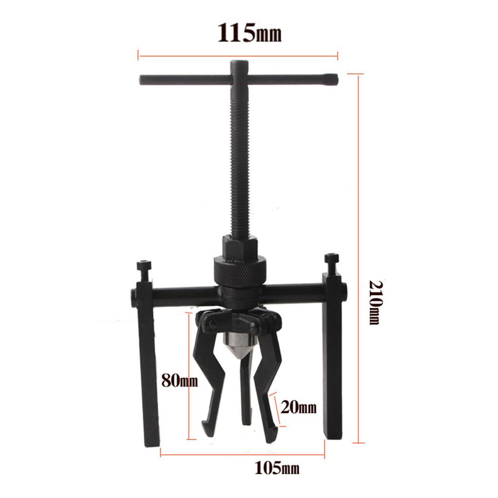 Bearing Puller Remover 3 Jaw Carbon Steel Fine Thread Large Torsion Inner Bearing Puller Gear